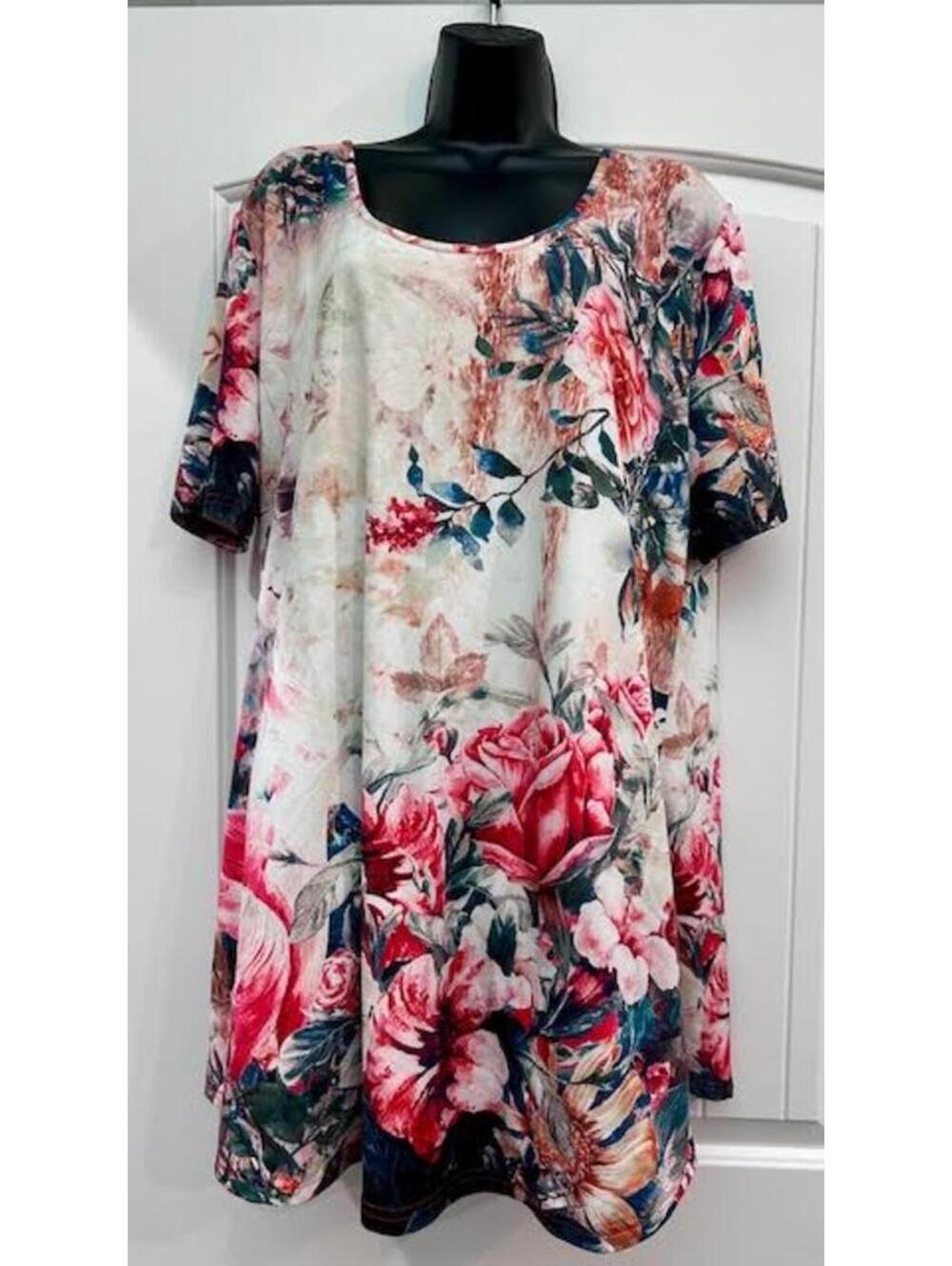 Azalea Floral Rose Dress 3X GUC Romantic